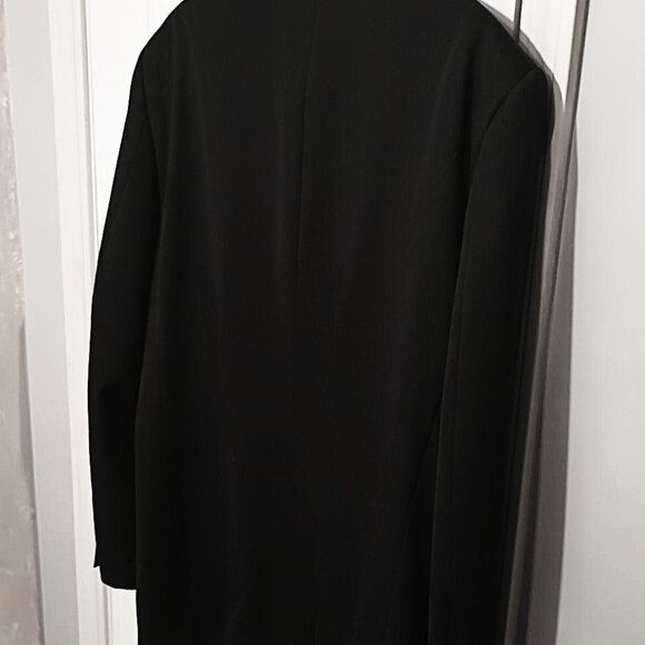 Linea Uomo Men Black 3 Metal Button Suit Jacket Only 44R - Picture 6 of 12